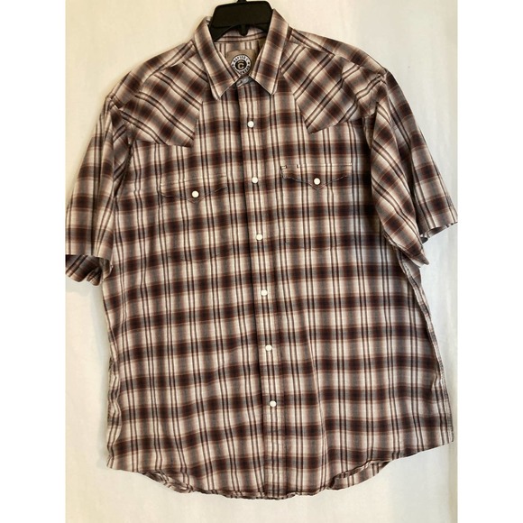 Rafter C Ranchwear Men's Short Sleeve Western Style Shirt Snap Buttons Size XXL - Picture 2 of 10